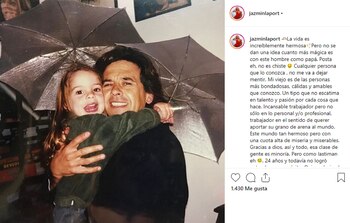 El posteo completo de Jazmín