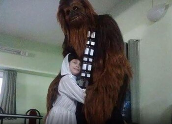Guada junto a “Chewie” Dogliani