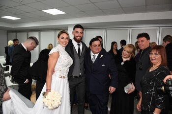La familia de la vedette viajó desde Uruguay para estar presente en este día especial