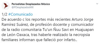 (Foto: Twitter/PDesplazadosMX)