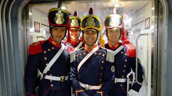 Los granaderos posaron para las