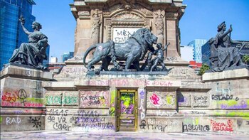 Así quedó el monumento luego