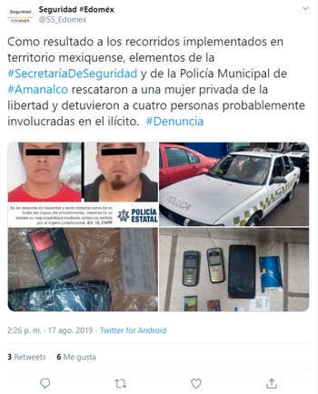 En redes sociales se notificó