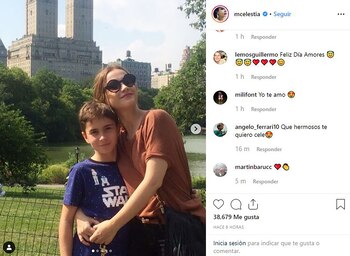 Celeste Cid con Adnré (@mcelestia)