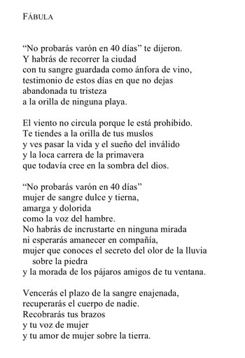 “Fábula”, un poema de Thelma Naca (Foto: Material de Lectura, Serie Poesía Moderna, núm. 175, de la Coordinación de Difusión Cultural de la UNAM)