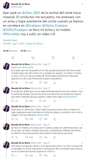 Brenda fue amenazada con un