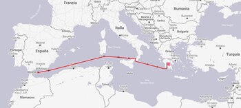 La ruta proyectada del “Grace