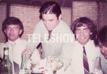 Diego Pérez, con sus amigos