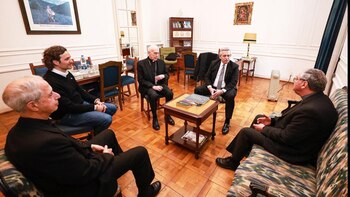 Alberto Fernández, anteayer con la