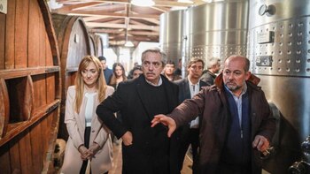 Alberto Fernández estuvo ayer en