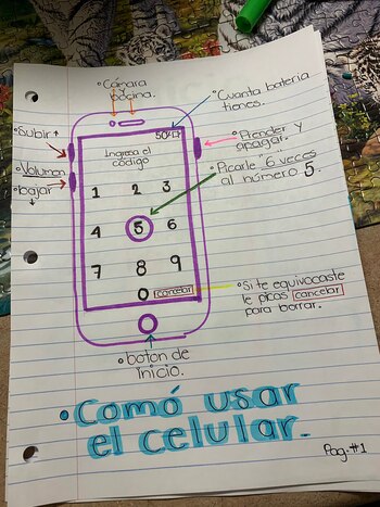 “Cómo usar el celular”, reza