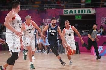 Patricio Garino en acción durante un duelo ante México en los Panamericanos de Lima (credits: Lima 2019)