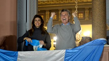 Mauricio Macri en el balcón