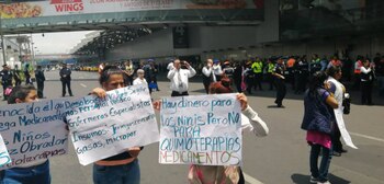 Los manifestantes denunciaron desabasto de