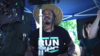 Nate Parker en el set