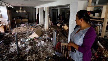 Una casa destrozada por el