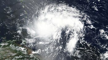 Imagen satelital de la tormenta