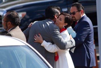 Rosario Robles estuvo acompañado por