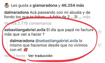 El comentario de un usuario