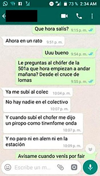 Las capturas del chat entre