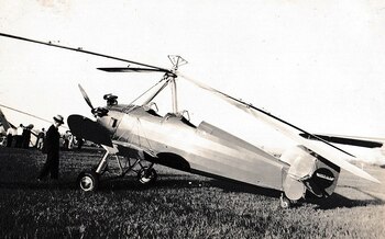 Un autogiro, el Pitcairn (Quebec, 1932):