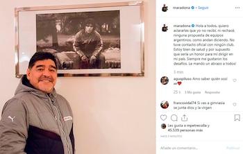 La publicación de Maradona que