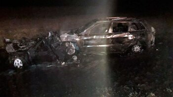 Así quedaron los dos vehículos,