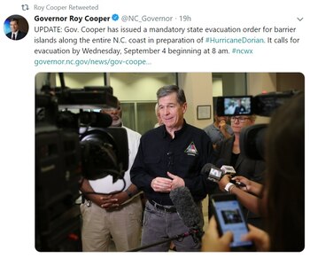 El gobernador de Carolina del