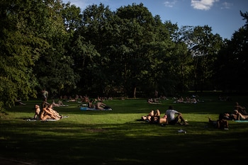 En el parque Tiergarten, de