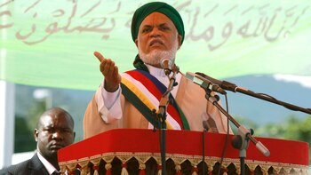 El entonces presidente comorano Ahmed