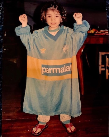 Malena Sánchez con la camiseta