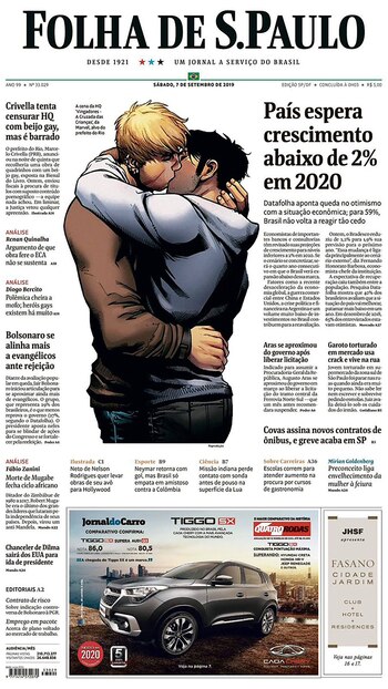 La portada completa del diario