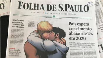 La portada completa del diario Folha de Sao Paulo del sábado 7 de septiembre de 2019