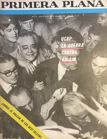 Tapa de la revista Primera Plana en 1965