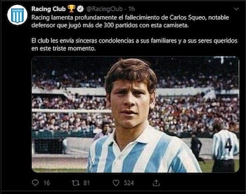 El mensaje de Racing que