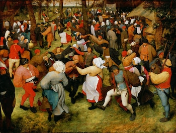 “Baile de casamiento” (1568), de Pieter Brueghel el Viejo, en Museo de Historia del Arte de Viena. Óleo sobre madera: 164 x 114 cm