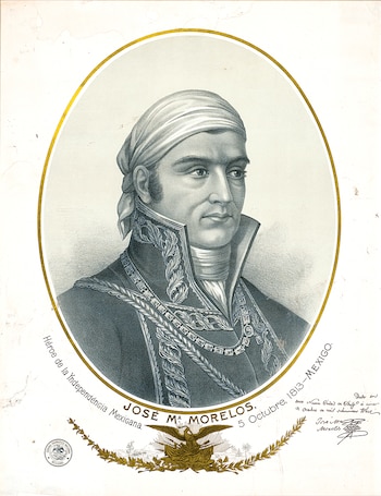 Retrato de Morelos, lider del Ejército Insurgente del Sur durante la Independencia (Foto: Wiki Commons)