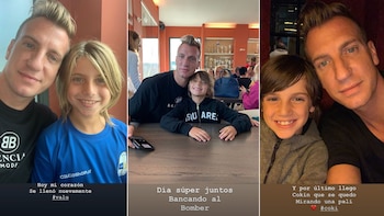Maxi López y sus hijos (Instagram)