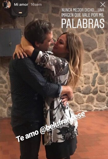 El empresario mendocino tiene privada su cuenta de Instagram, en donde publica románticos posteos dedicados a Belén Francese