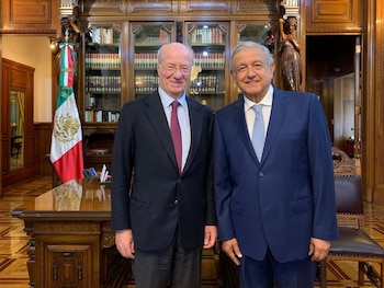 Andrés Manuel López Obrador con Paolo Rocca.