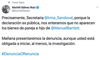 La senadora del PAN había