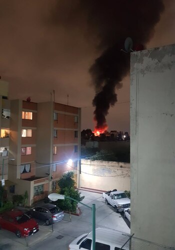 El incendio, visto desde la