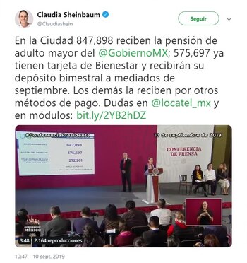 Sheinbaum estuvo este martes en