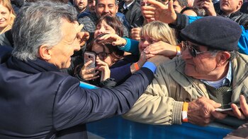 Macri ayer en Olivares, cerca