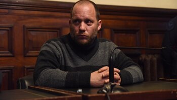 El periodista Lucas Carrasco, durante