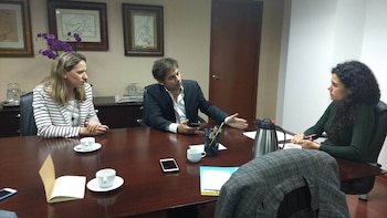 De saco rayado, la ex