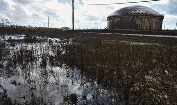 Uno de los tanques petroleros