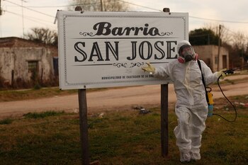Un integrante de Exaltación Salud,