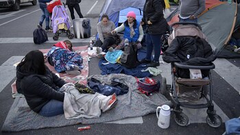 Las madres, con sus hijos