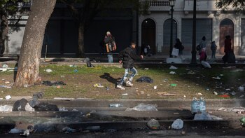 Las tareas de limpieza se llevaron adelante durante casi toda la mañana